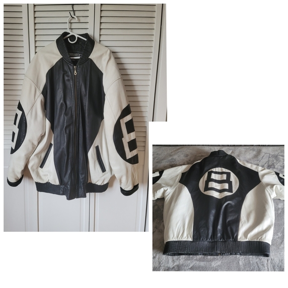 GIOVANNI OUTERWEAR Men's Vintage 8 Ball Leather Jacket, Size 4XL - Picture 1 of 13